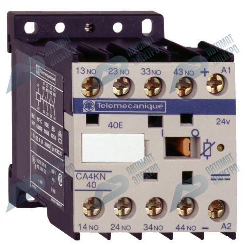 SE Auxiliary contactors Промежуточное реле 4НО, цепь управления 48В DCвинтовой зажим
