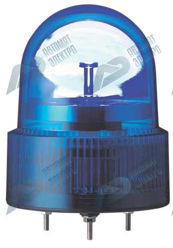SE Лампа маячок вращающийся синяя 24В AC/DC 120мм XVR12B06 фото 4