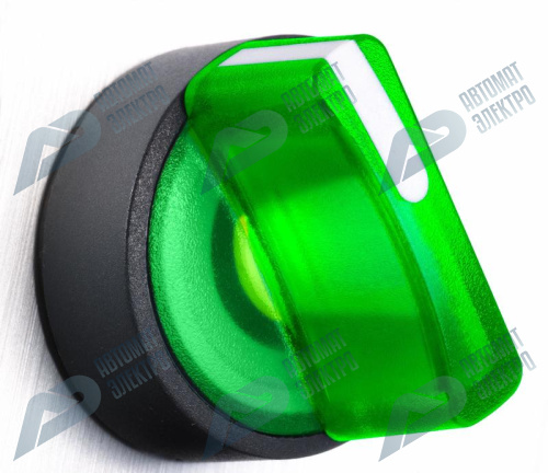 SE XB5 Переключатель 22мм 24В 2-поз., зеленый с подсветкой фото 2