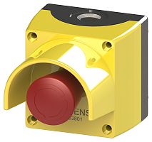 3SB3801-2EF3 HOUSING A=АВАРИЙНАЯ ГРИБОВИДНАЯ КНОПКА  2НЗ 1 ТОЧКА УПРАВЛЕНИЯ, МЕТ. С ЗАЩИТНЫМ КОЗЫРЬКОМ ДЛЯ METRIC THREAD
