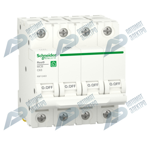 SE RESI9 Автоматический выключатель (АВ) С 63А 4P 6000A