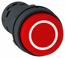 SE XB7 Кнопка 22мм красная с выступающим толкателем с маркировкой О