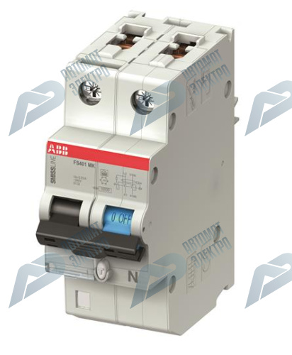 ABB Выключатель автоматический дифференциального тока FS401M-C6/0.1