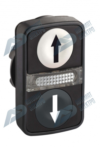 SE XB5 Головка кнопки двойная с маркировкой + LED ZB5AW7A1724 фото 3