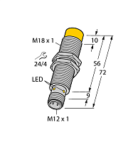 Индуктивный датчик TURCK NI12U-M18E-AP6X-H1141