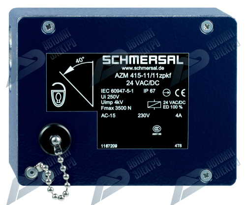 Дверной выключатель безопасности Schmersal AZM 415-02/11ZPKF 24 VAC/DC