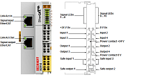 Beckhoff. EtherCAT-копплер для модуля E-Bus (ELxxxx) со встроенным Standard и Safety-I/O: - EK1914 Beckhoff