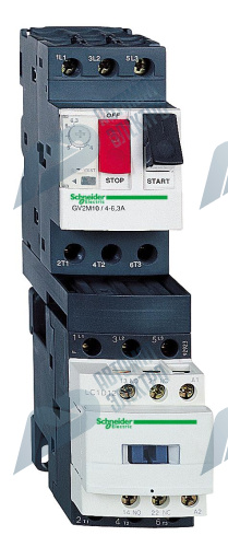 SE GV2 Пускатель комбинированный, 4-6,3А 220V 50/60Гц постоянного тока фото 2