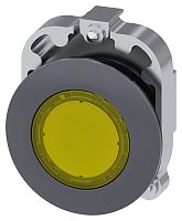 3SU1061-0JD30-0AA0 ЭЛЕМЕНТ СВЕТОВОГО ИНДИКАТОРА С ЖЁЛТЫМ РАССЕИВАТЕЛЕМ, 30MM, КРУГЛ., МЕТАЛЛ МАТОВЫЙ, ПЛОСКОЕ ФРОНТАЛЬНОЕ КОЛЬЦО