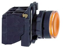 SE XB5 Кнопка с возвратом желтая с подсветкой 230-240В 1НО+1НЗ