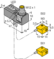 Индуктивный датчик TURCK NI2-Q9.5-0.1-BDS-2AP6X3-H1141/S34