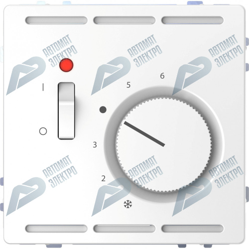 SE Merten D-Life Белый Лотос Терморегулятор с центральной платой с выключателем 24В