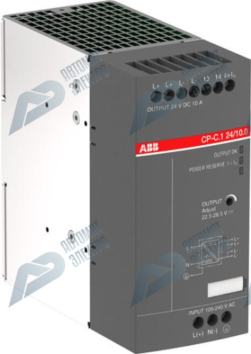 ABB Блок питания CP-C.1 24/20.0 (регулир. вых. напряж) Uвход 85-264В AC/90-300В DC, выход 24В DC /20A