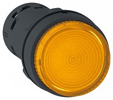 SE Кнопка с подсветкой, оранжевая,с пружинным возвратом, 1НО,LED