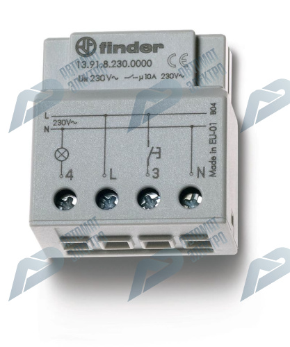 Finder Электронные шаговое реле; 1NO 10A; питание 230В АC; монтаж в коробке; степень защиты IP20; упаковка 1шт.