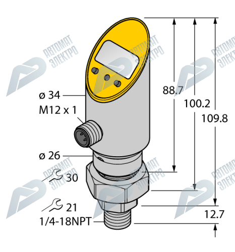 Датчик давления TURCK PS400R-503-2UPN8X-H1141/3GD