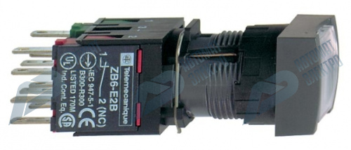 SE Кнопка 16мм 12-24В с подсветкой, белая (XB6CF1B5B)