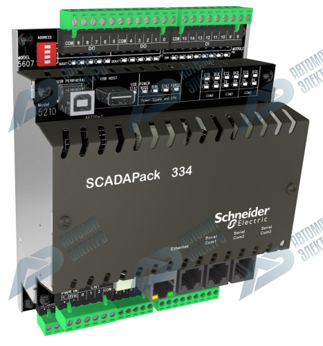 SE ScadaPack 334 RTU, 2 Газ&Жидк, IEC61131, 24В, Реле