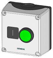 3SB3801-0DA3 КНОПОЧНЫЙ ПОСТ, A=КНОПКА ЗЕЛЕНАЯ, МАРКИРОВОЧНАЯ ТАБЛИЧКА С НАДПИСЬЮ I, IP65, 1НO