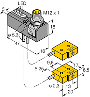 Индуктивный датчик TURCK NI2-Q6.5-0.1-BDS-2AP6X3-H1141/S34