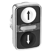 SE XB4 Головка кнопки двойная с маркировкой + LED ZB4BW7A1724
