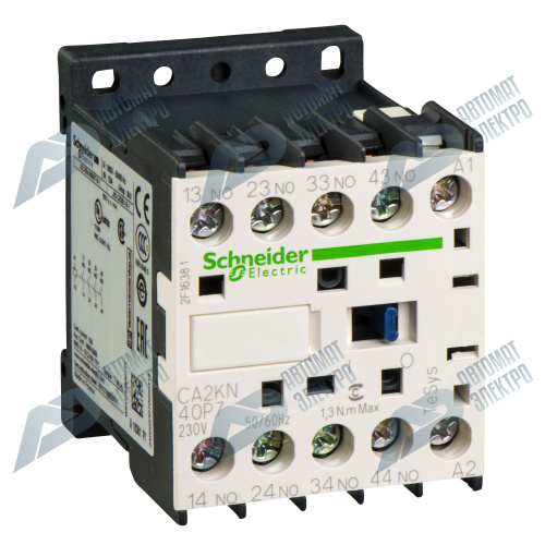 SE Auxiliary contactors Промежуточное реле 4НО, цепь управления 230В 50/60Гц, винтовой зажим фото 3