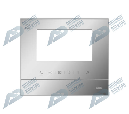 ABB Рамка для абонентского устройства 4,3, серебристый глянцевый, с символом индукционной петли