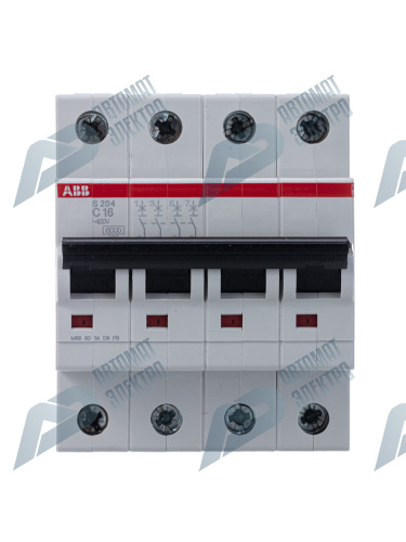 ABB Выключатель автоматический 4-полюсной S204 C16 фото 5