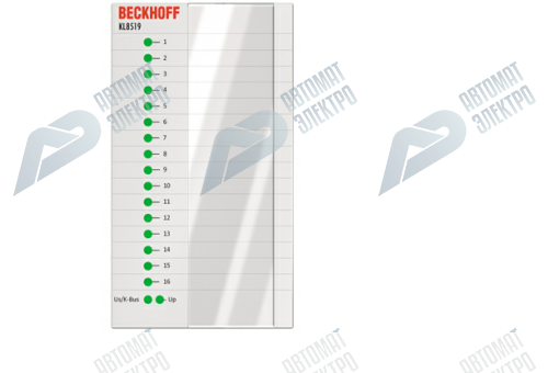 Beckhoff. 16-канальный модуль цифрового входа, 24 В постоянного тока, IEC 61131-2, тип 3, входной фильтр 3,0 мс, руководство по эксплуатации - KL8519 Beckhoff