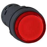 SE Кнопка красная с подсветкой, пружинный возврат,1НО