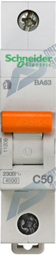 SE Домовой ВА63 Автоматический выключатель 1P 50A (C) 4.5kA фото 2