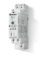 Finder Модульный таймер мультифункциональный (AI, DI, SW, BE, CE, DE); питание 24…240В АС/DC; 1CO 8A; ширина 17.5мм; регулировка времени 0.1с…24ч; без