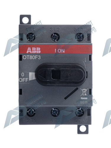 ABB OT80F3 Выключатель-разъединитель 3Р 80А с ручкой управления фото 2