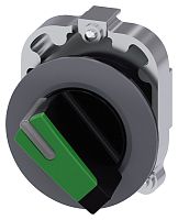 3SU1062-2DC40-0AA0-ZY19 АКТУАТОР ПОВОРОТНОГО ПЕРЕКЛЮЧАТЕЛЯ С ВОЗМОЖНОСТЬЮ ПОДСВЕТКИ, 30MM, КРУГЛ., МЕТАЛЛ МАТОВЫЙ, РУКОЯТКА КОРОТКАЯ ЧЁРНАЯ С ЗЕЛЁНОЙ ВСТАВКОЙ, ПЛОСКОЕ ФРОНТАЛЬНОЕ КОЛЬЦО, 2 КОММУТАЦИОННЫХ ПОЛОЖЕНИЯ: O<I, БЕЗ ФИКСАЦИИ, УГОЛ ПОВОРОТА РУКОЯТ