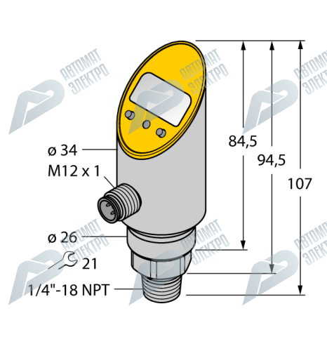 Датчик давления TURCK PS400R-303-LI2UPN8X-H1141