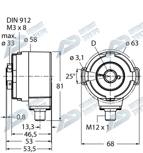 Энкодер TURCK RS-31H12E-3C13B-H1181