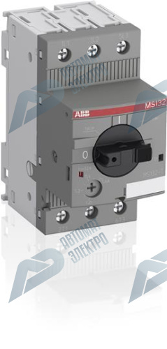ABB Выключатель автоматический для защиты трансф. MS132-10T 100кА с регулир. тепловой защитой 6.3A-10А Класс тепл. расцепит. 10