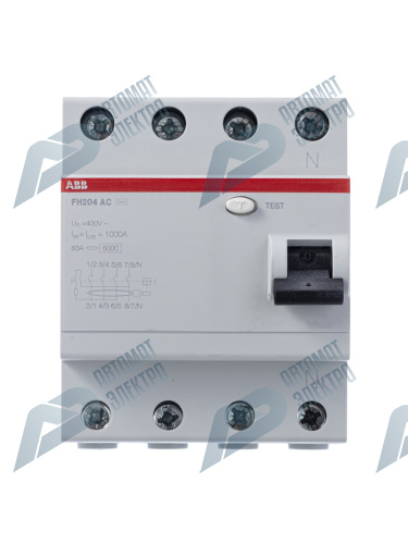 ABB Выключатель дифферециального тока 4мод. FH204AC-25/0,3 фото 3