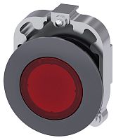 3SU1061-0JD20-0AA0 ЭЛЕМЕНТ СВЕТОВОГО ИНДИКАТОРА С КРАСНЫМ РАССЕИВАТЕЛЕМ, 30MM, КРУГЛ., МЕТАЛЛ МАТОВЫЙ, ПЛОСКОЕ ФРОНТАЛЬНОЕ КОЛЬЦО