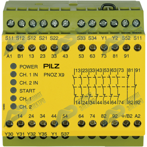 PNOZ X9 200-230VAC 24VDC 7n/o 2n/c 2so
