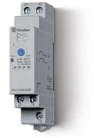 Finder Модульный таймер 1-функциональный (ВI); питание 24…240В АС/DC; 1CO 8A; ширина 17.5мм; регулировка времени 0.05с…180c; степень защиты IP20; верс
