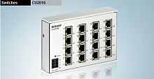 Beckhoff. 16-портовый сетевой коммутатор (свитч), 10BASE-T/100BASE TX Ethernet с 16 x RJ45 - CU2016 Beckhoff