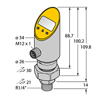 Датчик давления TURCK PS003A-510-LI2UPN8X-H1141