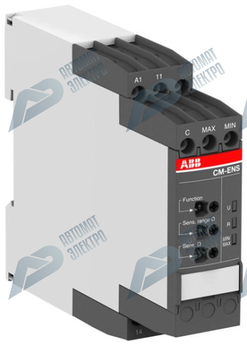 ABB Реле контроля уровня жидкости CM-ENS.11P, слив (чувствит. 5- 100кОм) 24-240В АС/DC, 1ПК, пруж. заж.