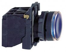 SE XB5 Кнопка с возвратом синяя с подсветкой 24В
