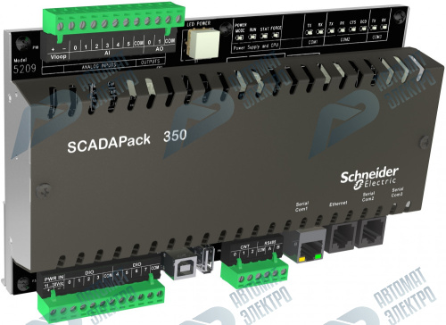SE ScadaPack 350 RTU,2 газ&жид поток,IEC61131,2 A/O