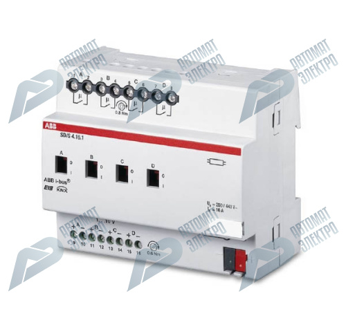 ABB KNX SD/S 4.16.1 Светорегулятор 4-х канальный для ЭПРА 1-10B, 10A, DIN-рейка