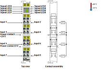 Beckhoff. 8-канальный модуль цифрового входа 24 В постоянного тока, IEC 61131-2, тип 3, входной фильтр 0,2 мс, 1-проводная технология - KS1418 Beckhoff